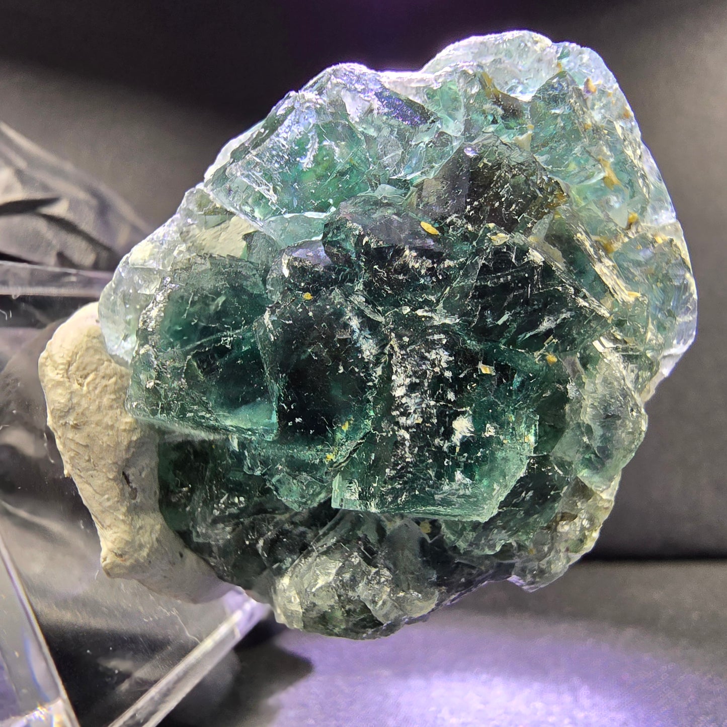 Schöne Phantom Fluorit Würfel Stufe grün 38*34*17mm Okorusu, Namibia Sammlung