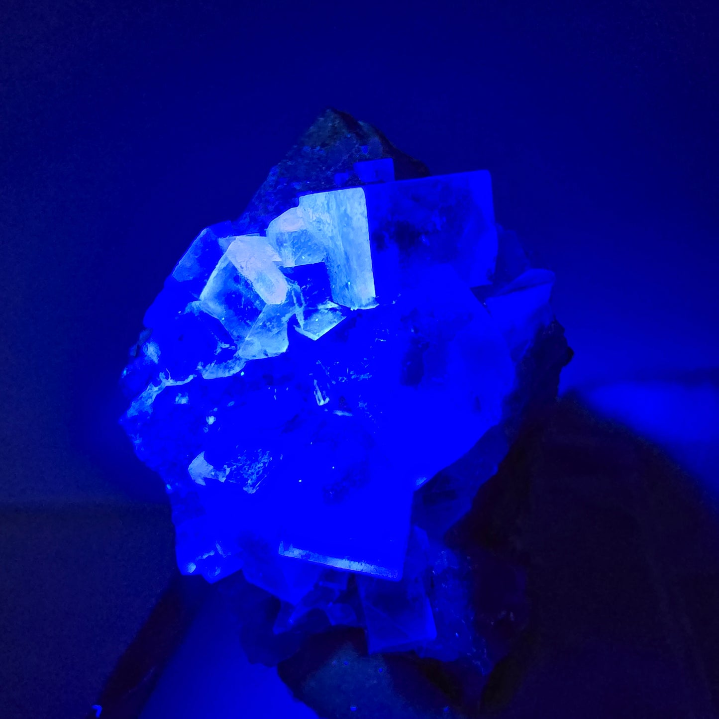 Cubes de fluorite fantôme UV rares, qualité quartz Brandberg, Namibie 28*18*17mm