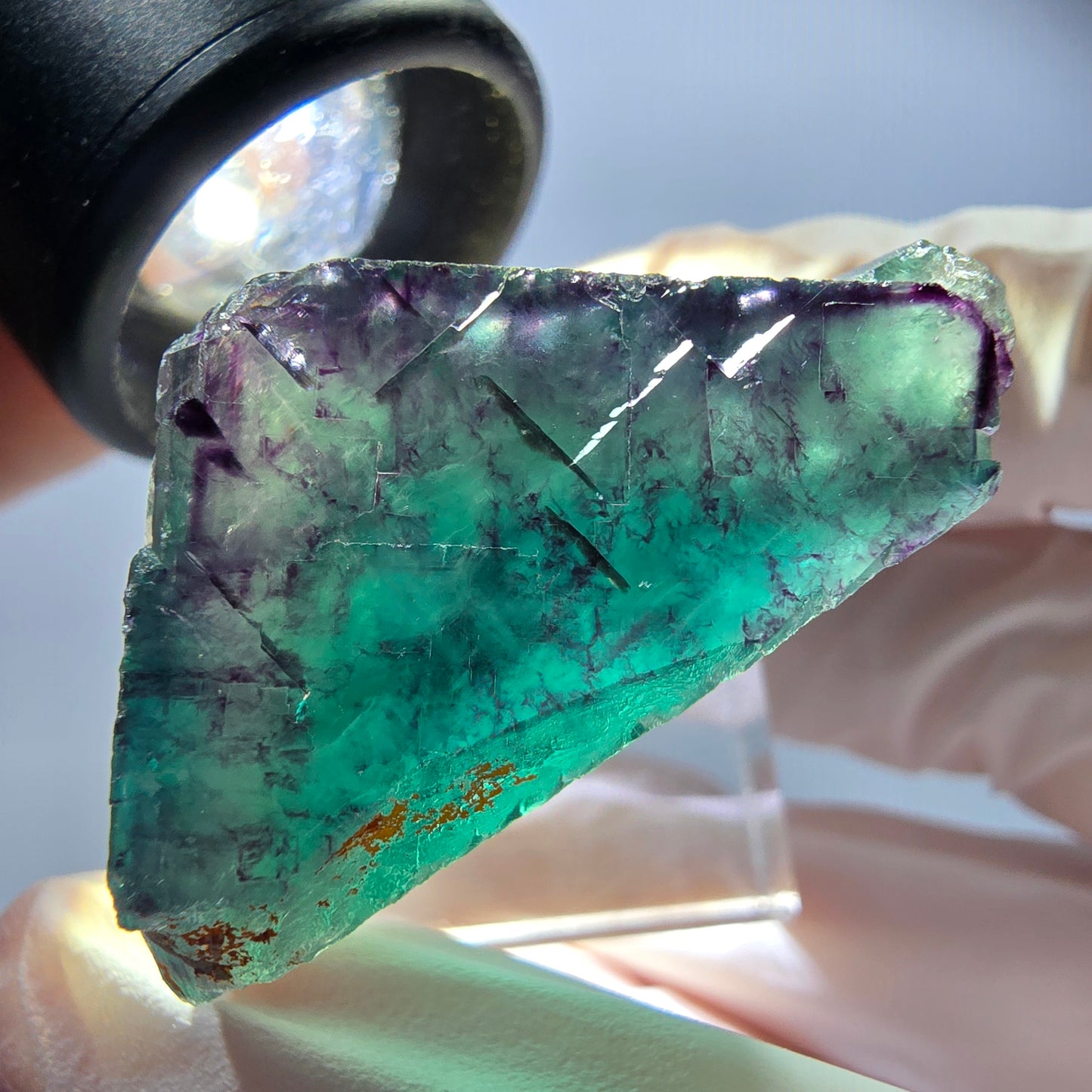 Rare Fluorite Cube Specimen, green purple Okorusu, Namibia 37*28*19mm