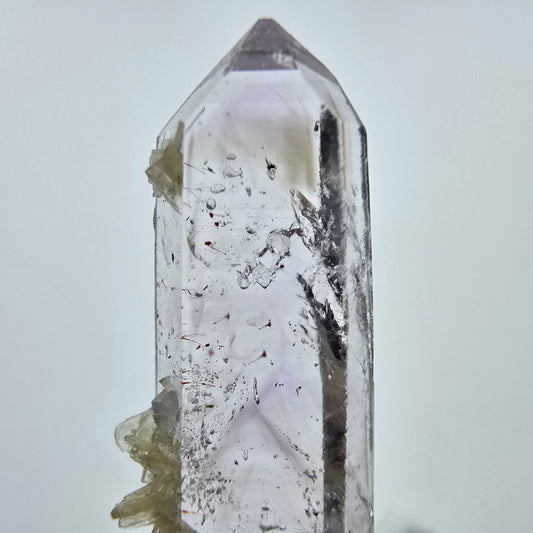 Phantom Amethyst mit Stilbit Stufe Goboboseb, Namibia 38*31*13mm Sammlung