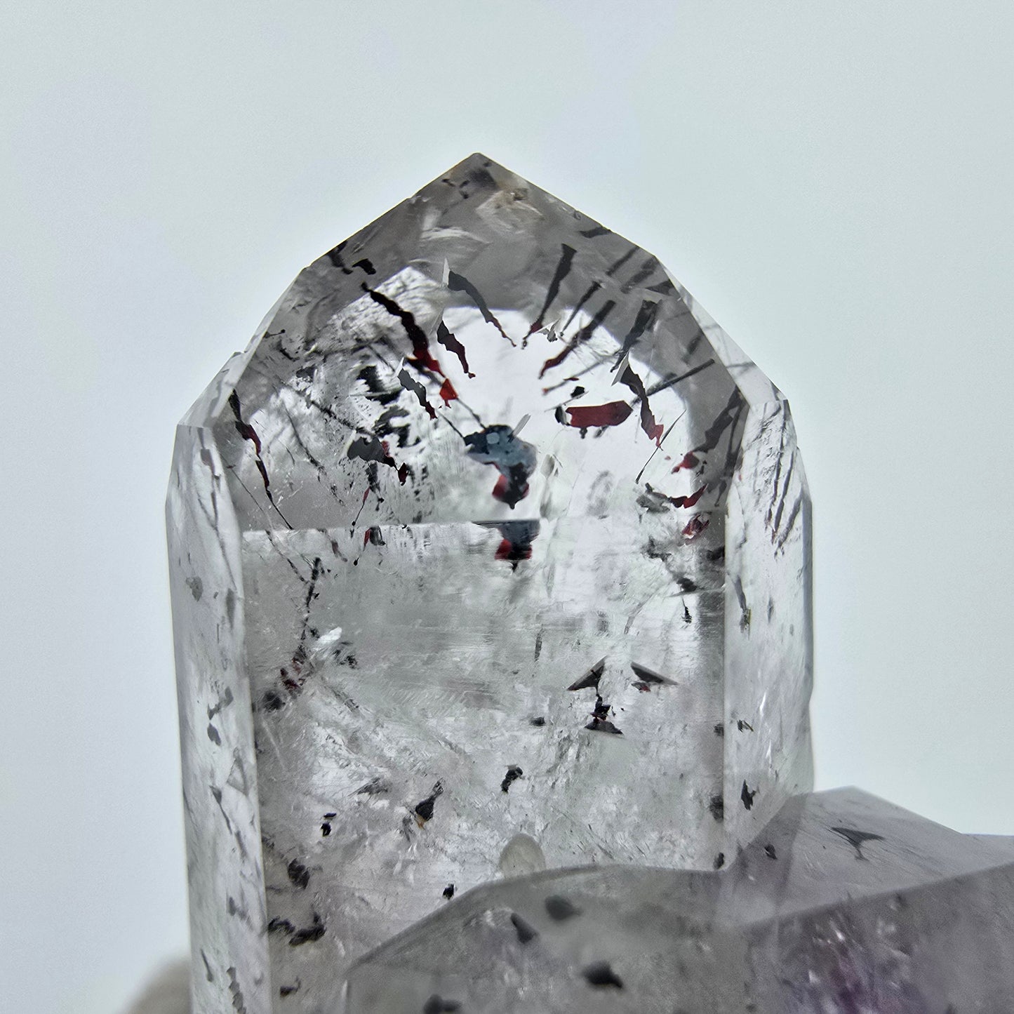 Harlekin Phantom Amethyst mit Analcim Streep Mine Goboboseb Namibia 33*24*20mm