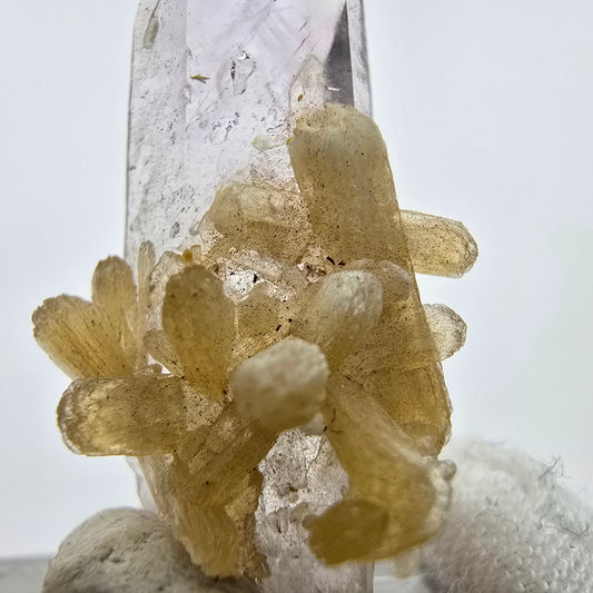 Enhydro Phantom Amethyst Kristall mit Stilbit Goboboseb, Namibia 32*17*14mm