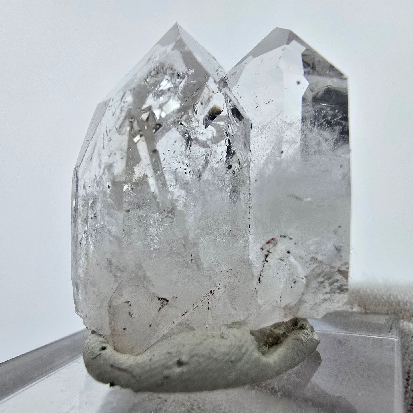 Phantom Rauchquarz, Hämatit Quarz Stufe Streep Mine Goboboseb Namibia 25*22*19mm