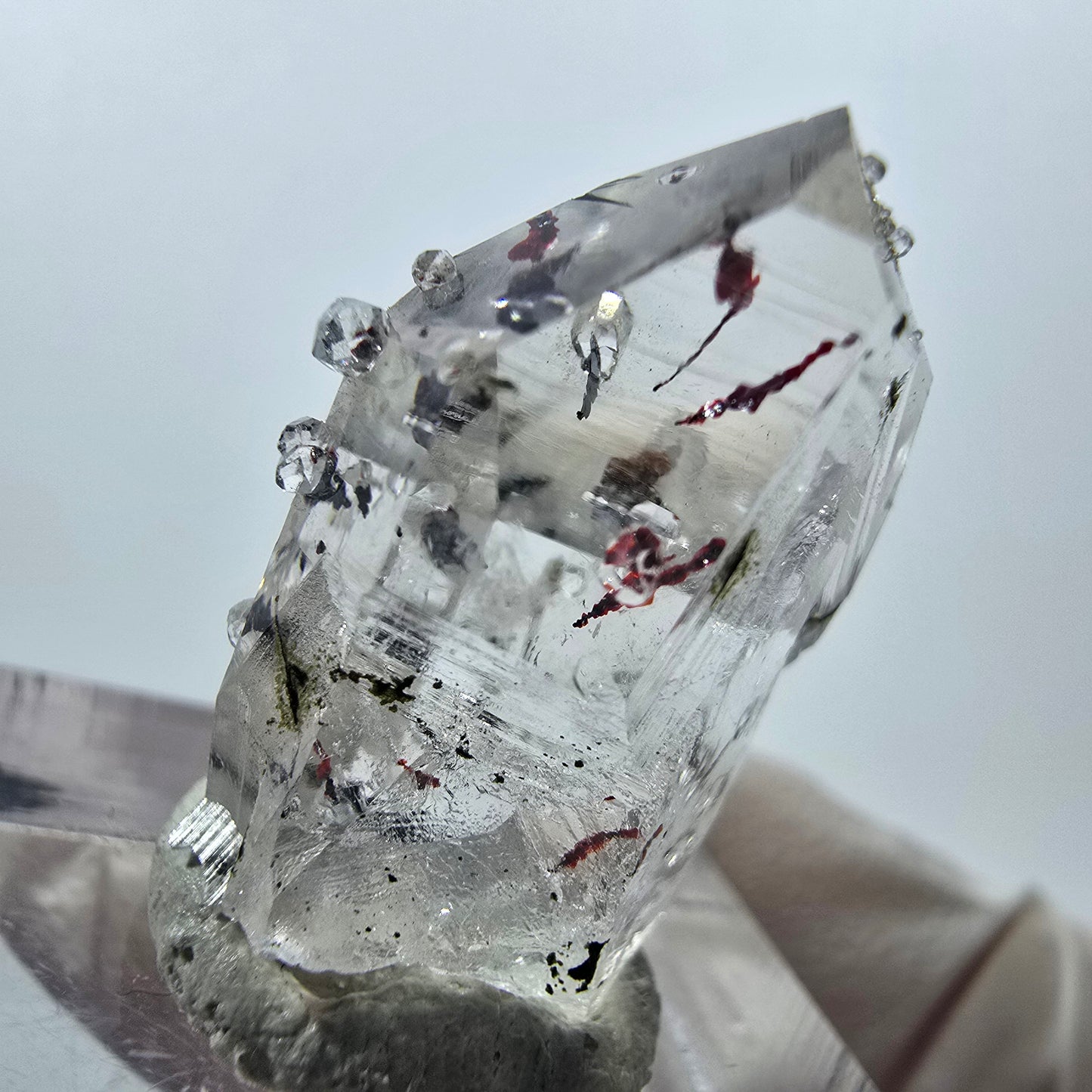 Harlequin Phantom Amethyst with Analcim Streep Mine, Goboboseb, Namibia 25*16*14mm