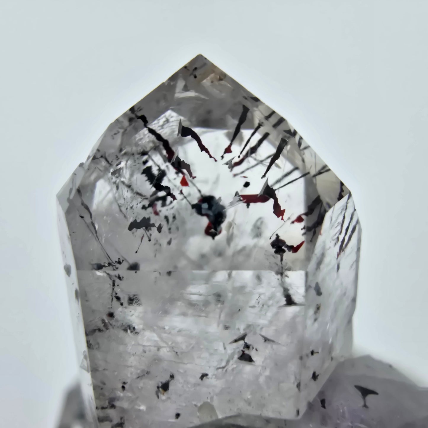 Harlekin Phantom Amethyst mit Analcim Streep Mine Goboboseb Namibia 33*24*20mm