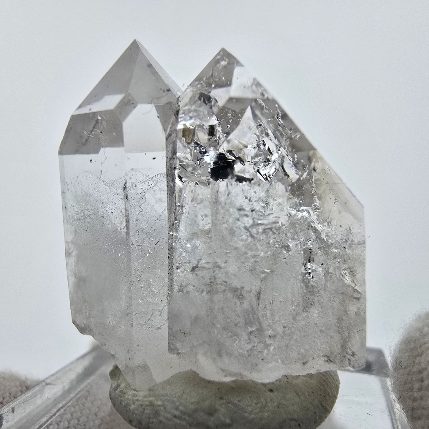 Phantom Rauchquarz, Hämatit Quarz Stufe Streep Mine Goboboseb Namibia 25*22*19mm