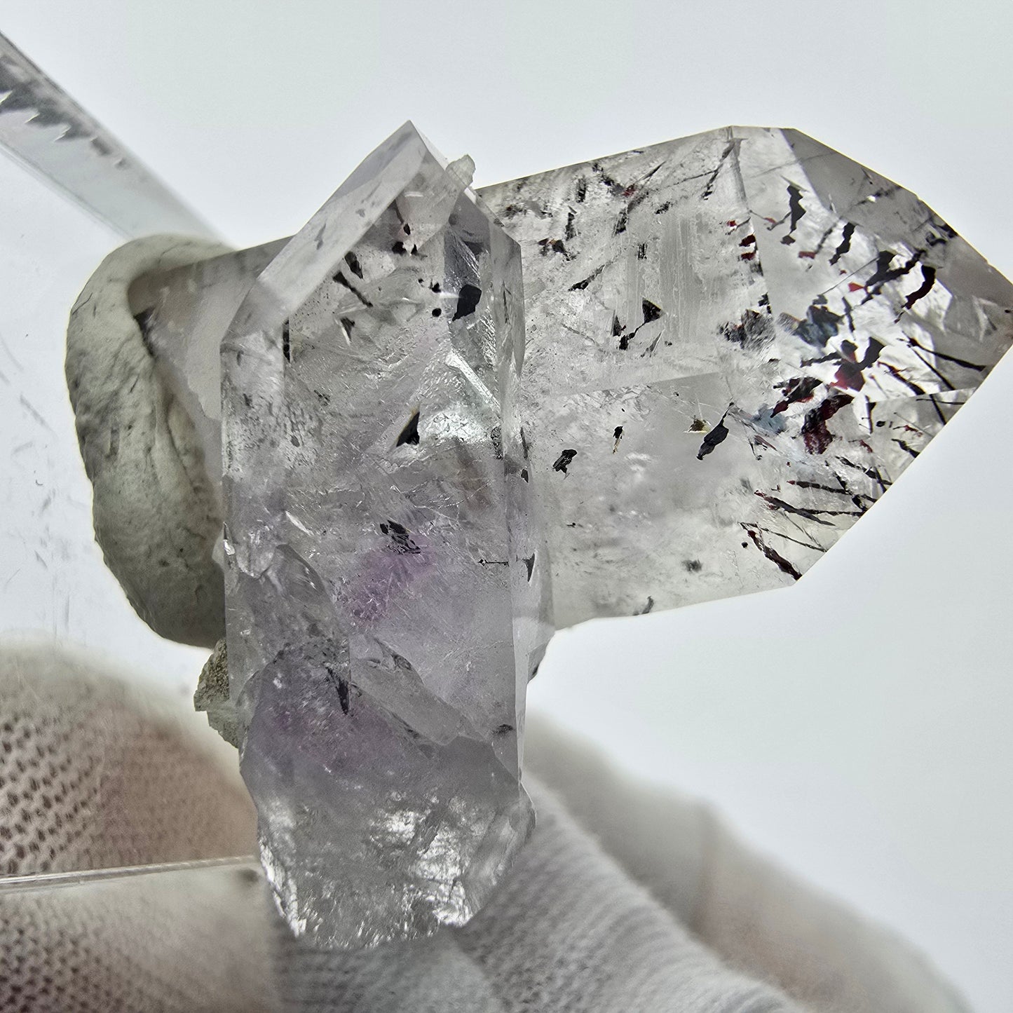 Harlekin Phantom Amethyst mit Analcim Streep Mine Goboboseb Namibia 33*24*20mm