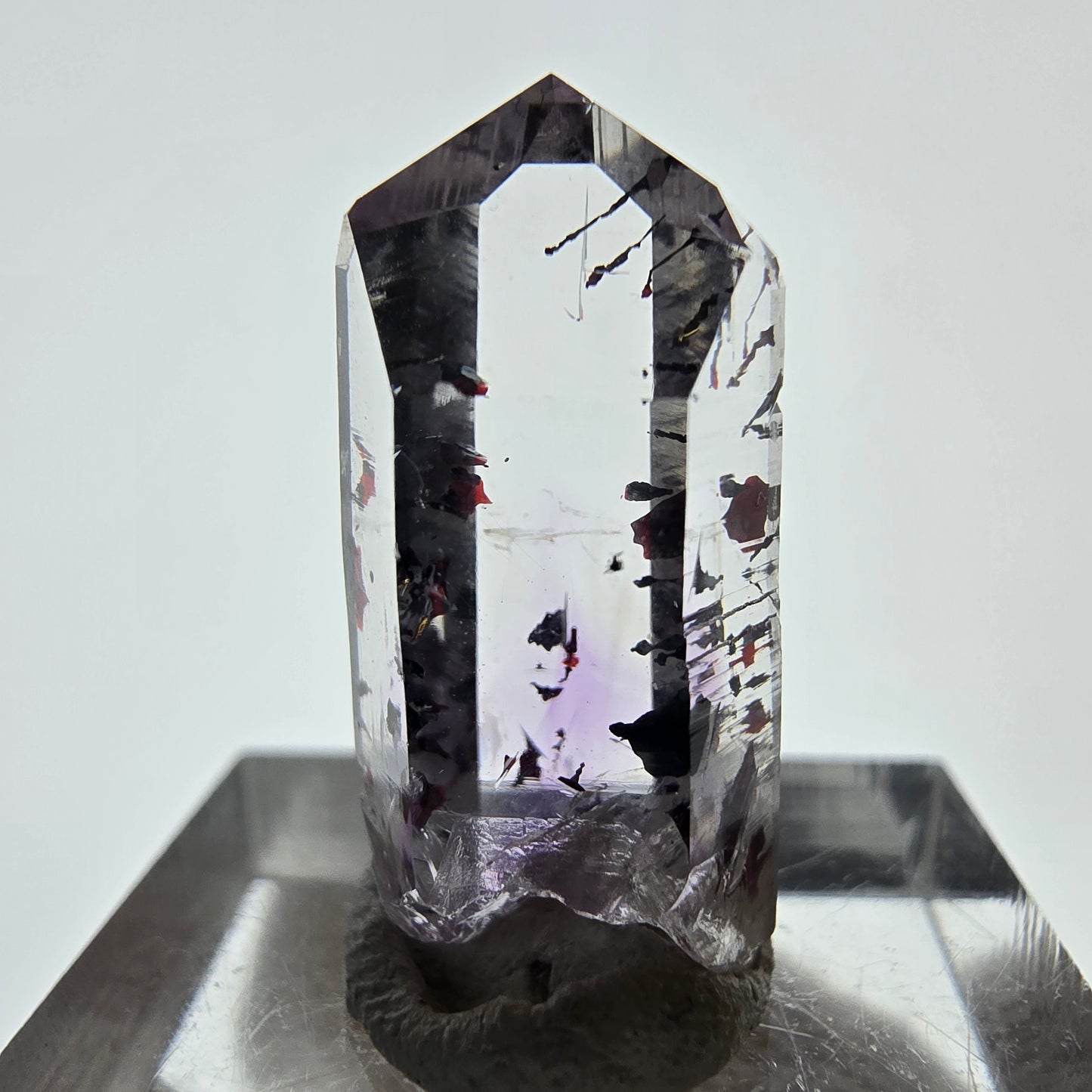 Mine d'améthyste Harlequin Phantom Point Streep, Goboboseb, Namibie, 23 x 11 x 10 mm