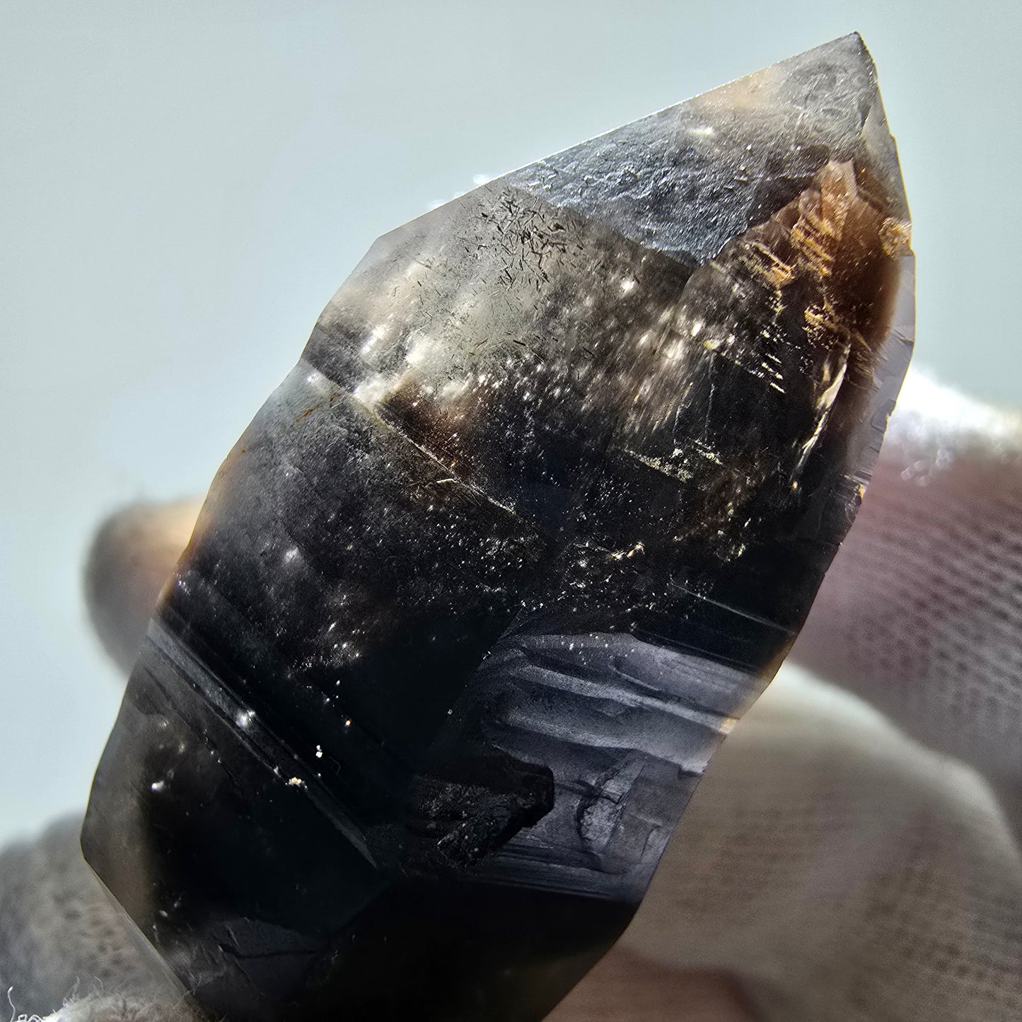 Skeleton Phantom Smoky Quartz DT Scepter Valentine Pocket, Namibia 50*29*20mm