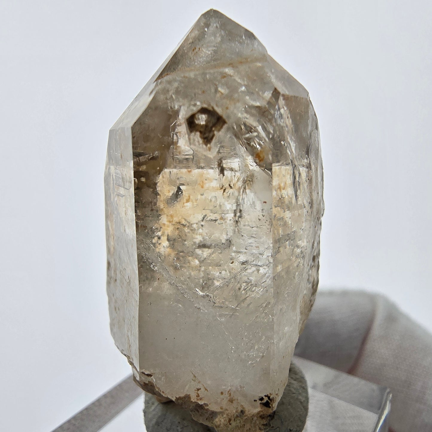 Enhydro Phantom Rauchquarz Doppelender 1x Blase Goboboseb, Namibia 41*21*19mm