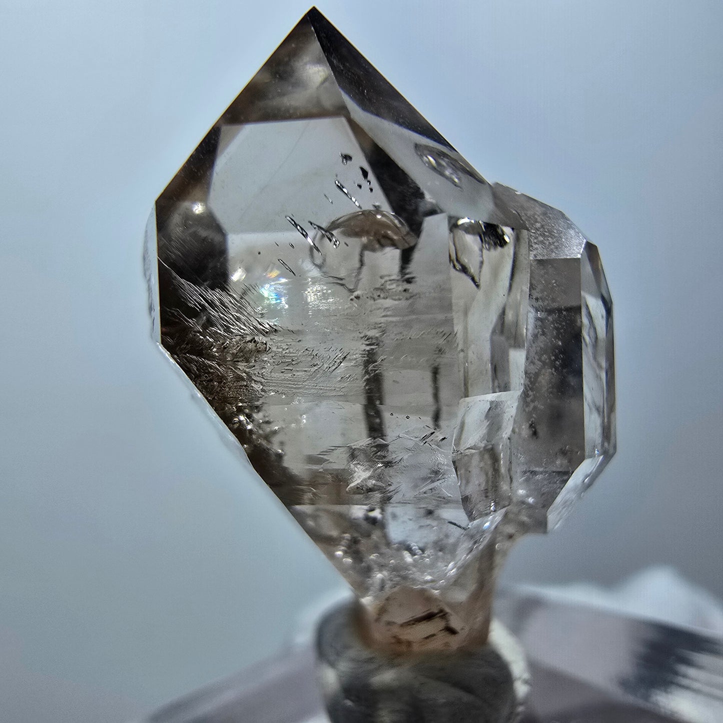 Klare Phantom Rauchquarz Zepter Stufe Goboboseb, Namibia 34*19*14mm