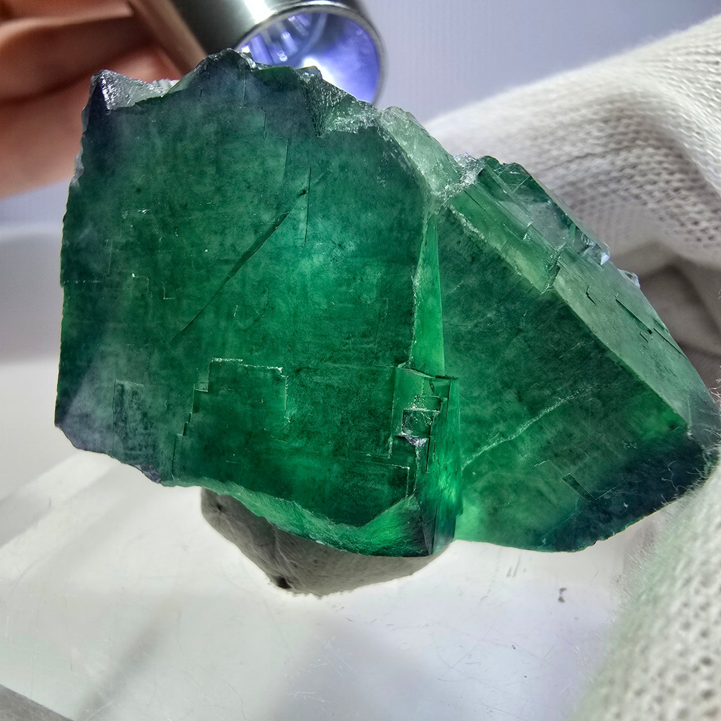 Phantom Fluorit Würfel Stufe parkettiert zonal Okorusu, Namibia 48*32*25mm