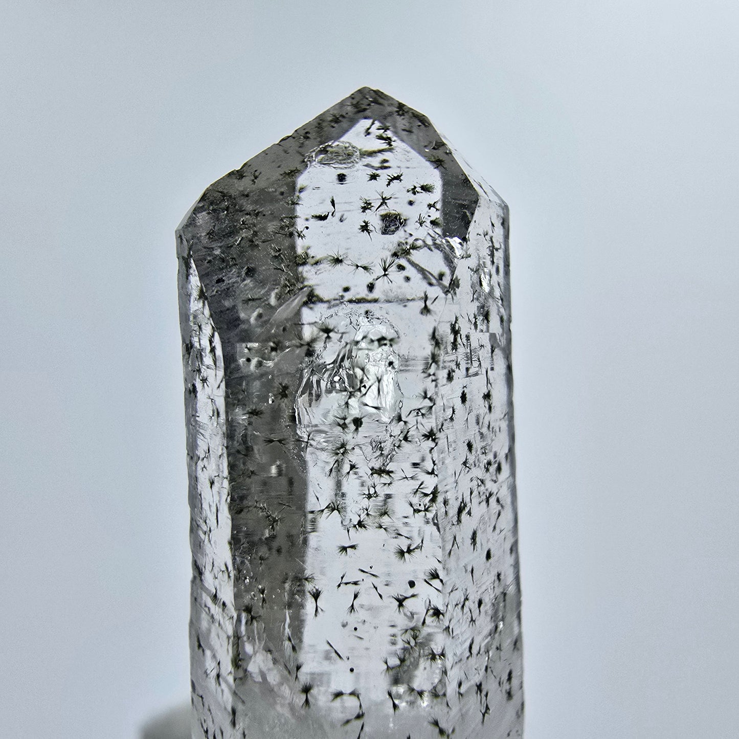 Quarz Kristall mit Hämatit und Epidot Streep Mine Goboboseb Namibia 44*14*10mm
