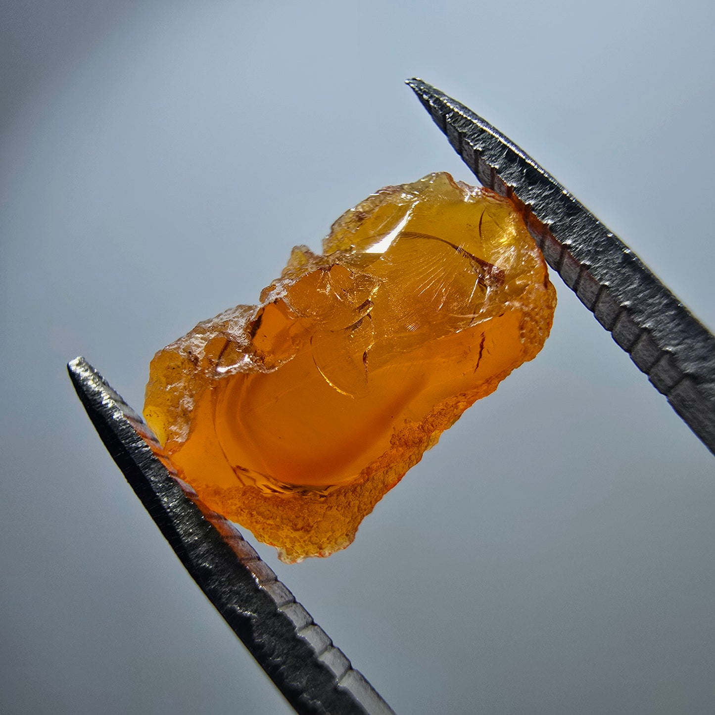 Seltener Feueropal Kristall, rot orange Mexiko 12*8*3mm