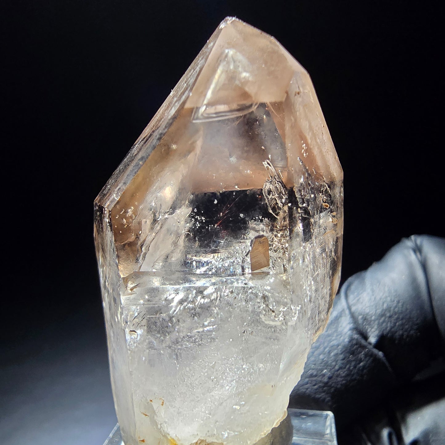 Klare Phantom Rauchquarz Zepter Spitze Goboboseb, Namibia 48*27*19mm Sammlung