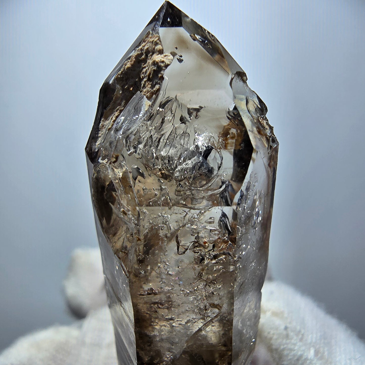 Klare Phantom Rauchquarz DT Zepter Kristall Goboboseb, Namibia 48*16*14mm