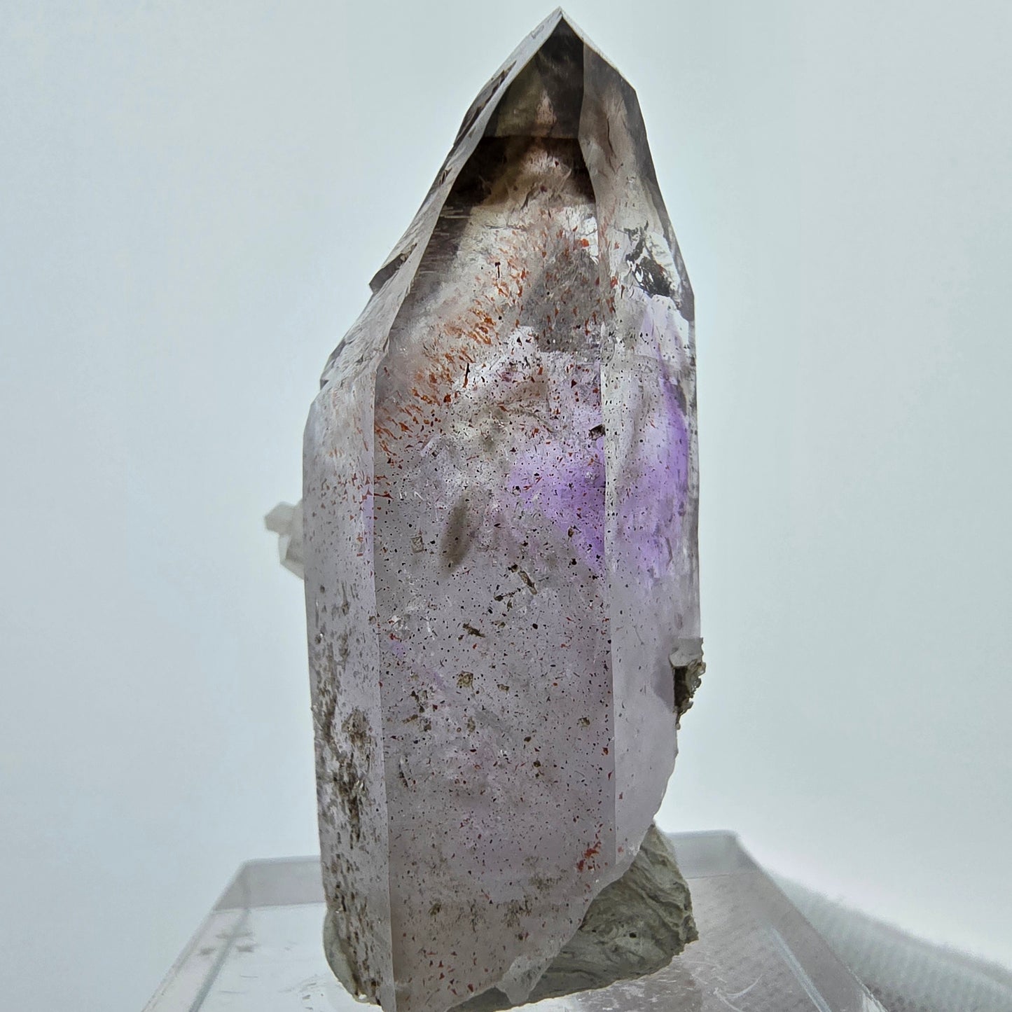 Harlekin Phantom Amethyst Zepter Stufe Goboboseb, Namibia 40*22*16mm, Sammlung