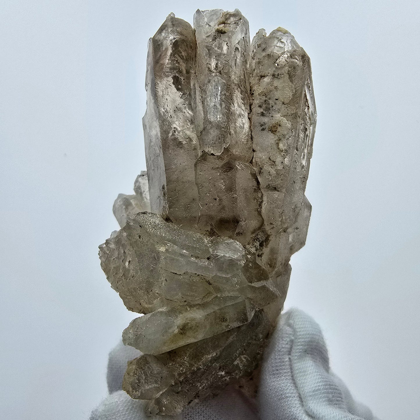 Enhydro Phantom Rauchquarz Zepter Stufe, 2x Blase Goboboseb, Namibia 78*41*53mm