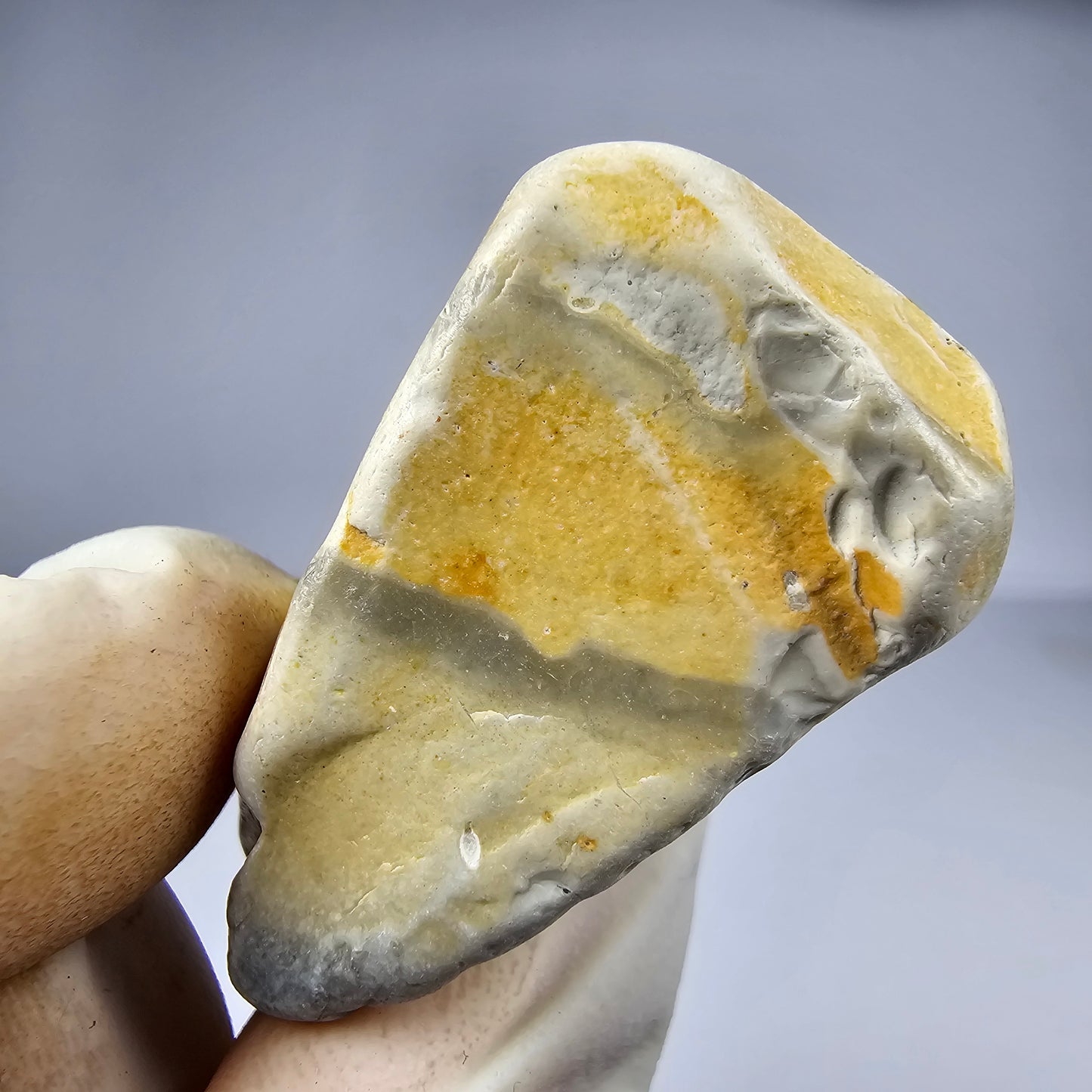 Schöner Hornstein (?) mit schöner Musterung 39*26*22mm Unbekannt Sammlung
