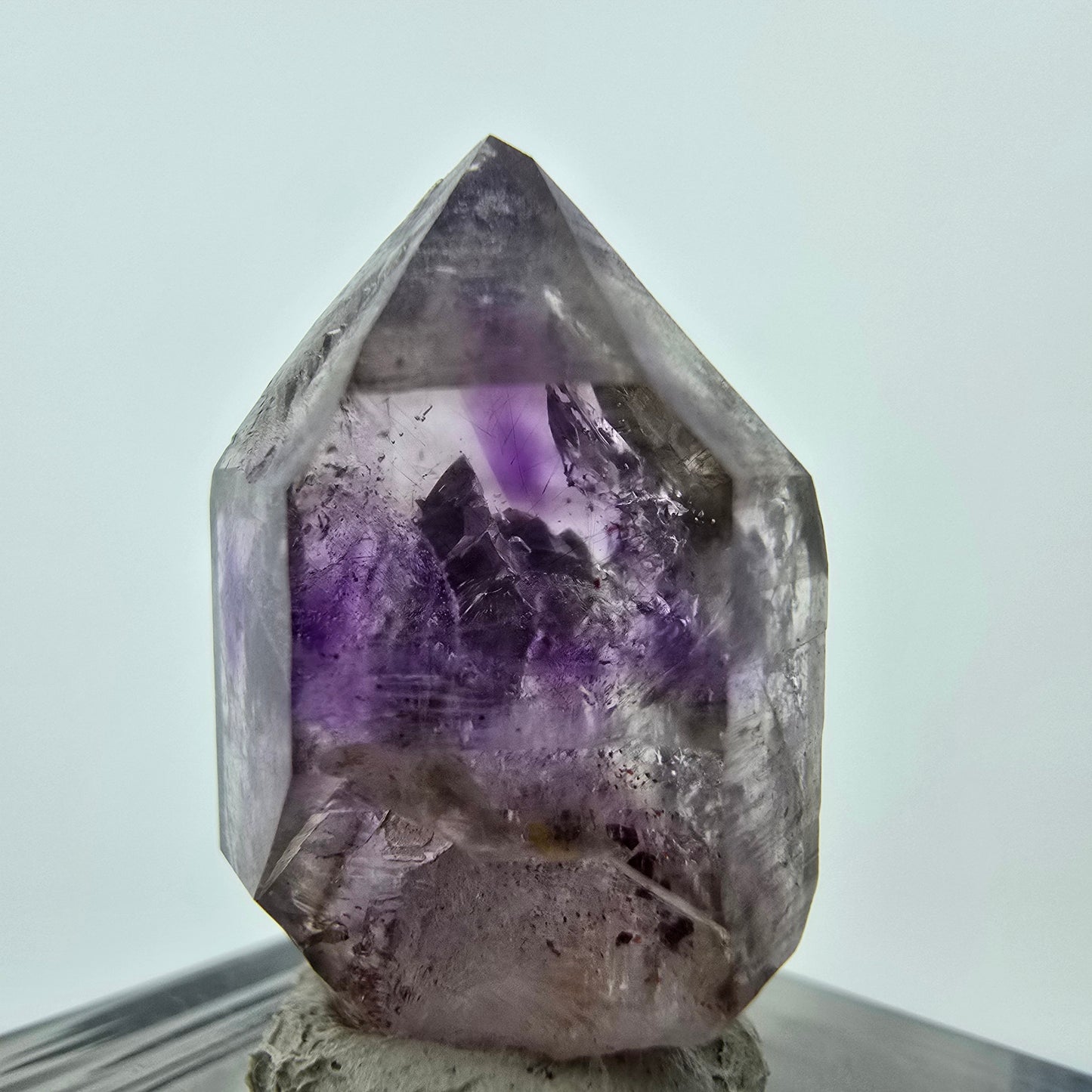 Seltene Phantom Amethyst Zepter Spitze Goboboseb, Namibia 27*15*14mm