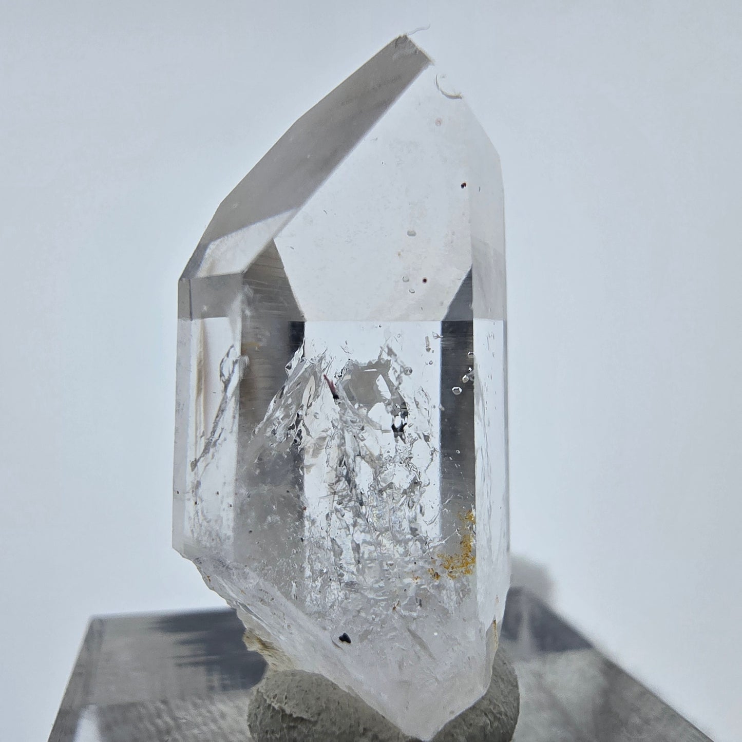 Enhydro Phantom Hämatit Quarz Kristall Streep Mine Goboboseb, Namibia 30*15*11mm