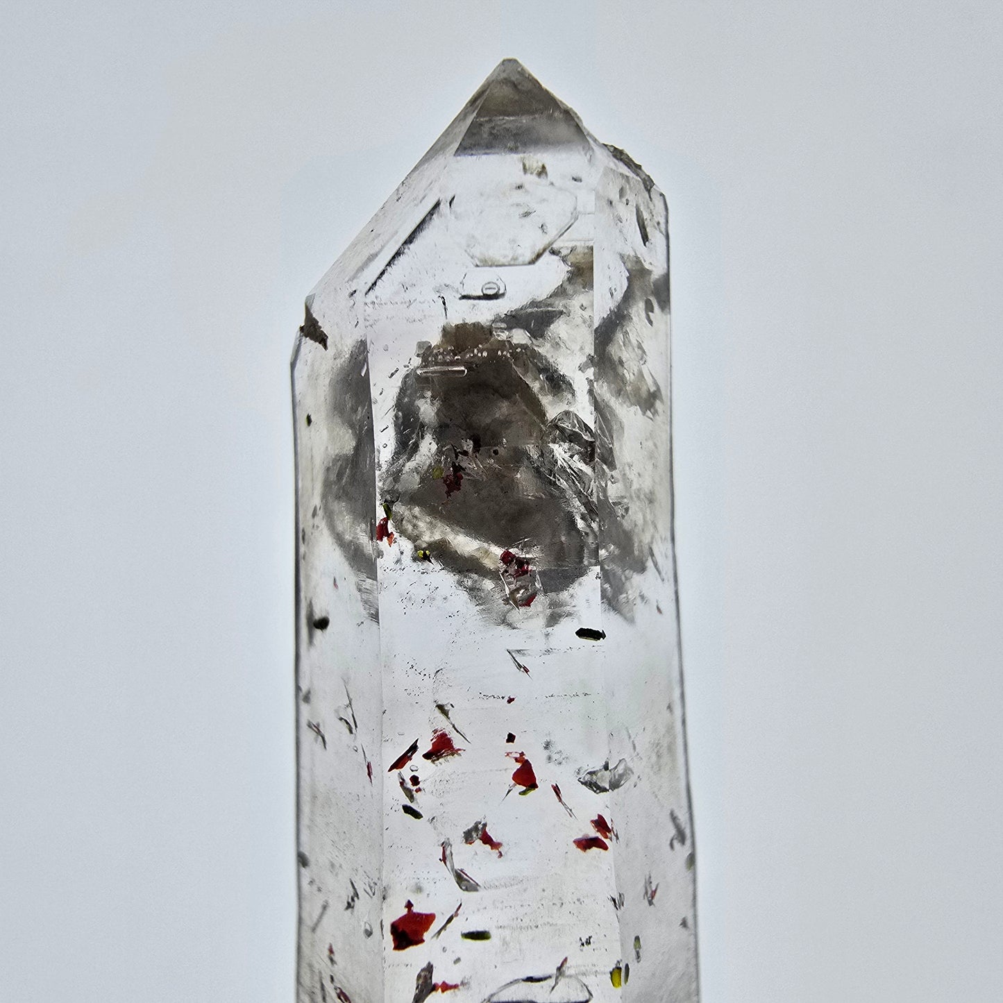 Harlequin Phantom Smoky Quartz Skeleton Point Valentine Pocket, Namibia 52*15*10mm