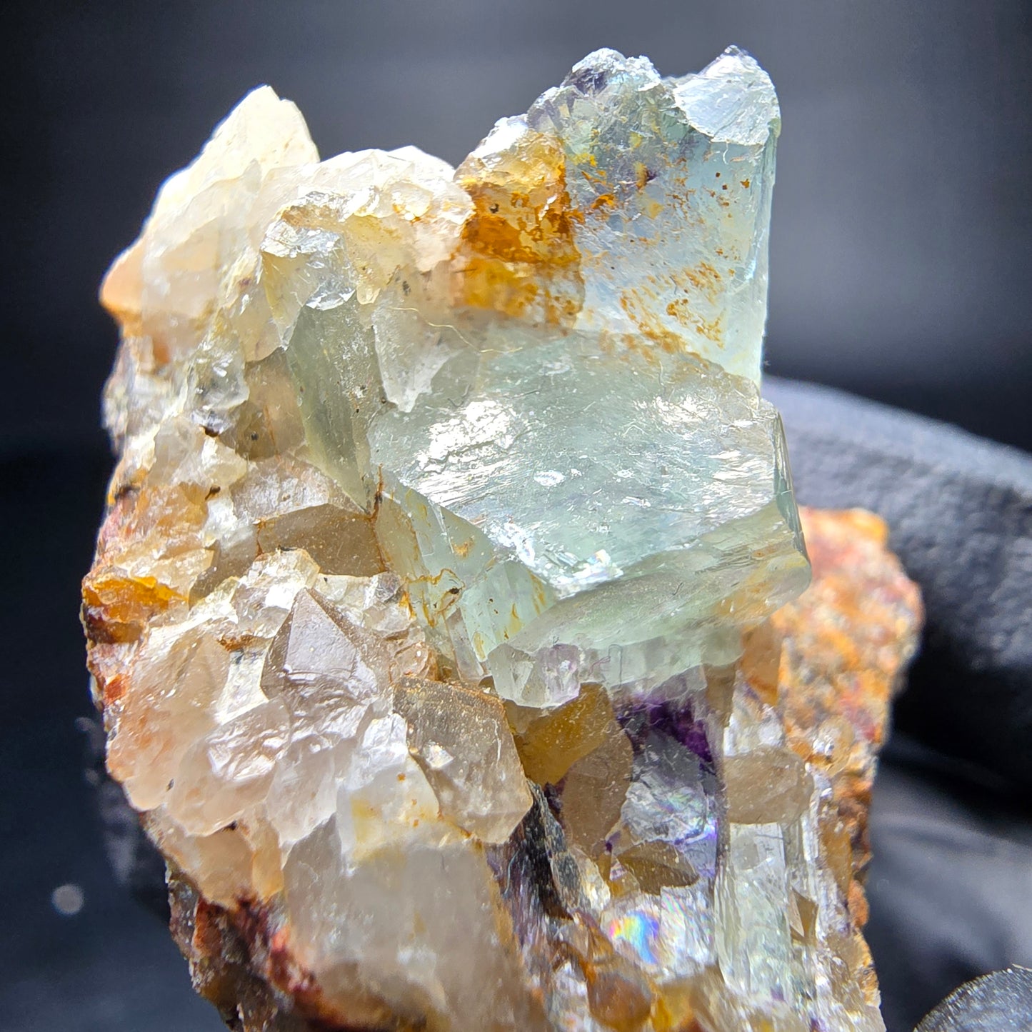 Cubes de fluorite très clairs niveau vert Omehane, collection Namibie 41*31*30mm