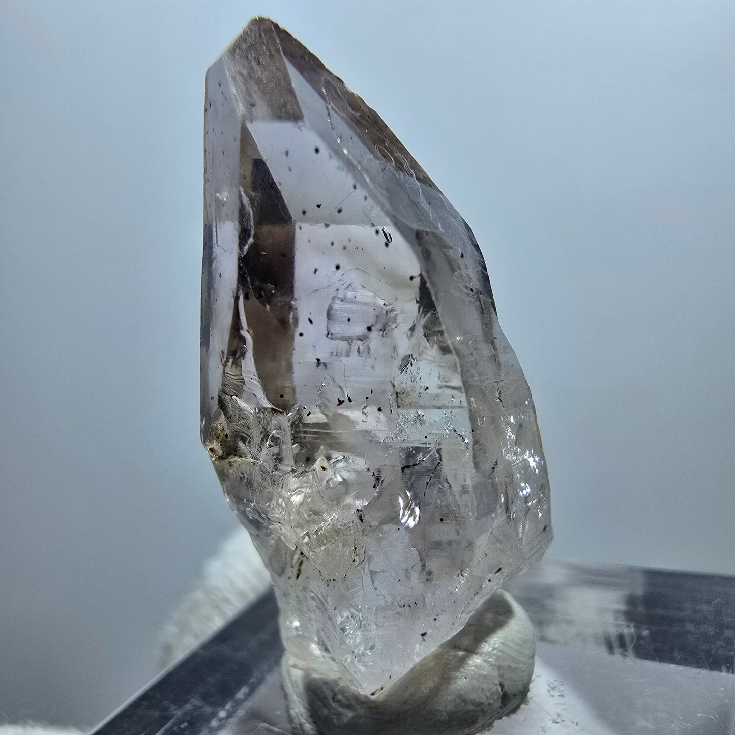 Enhydro Phantom Smoky Quartz Scepter, 1x Bubble Goboboseb, Namibia 31*13*13mm