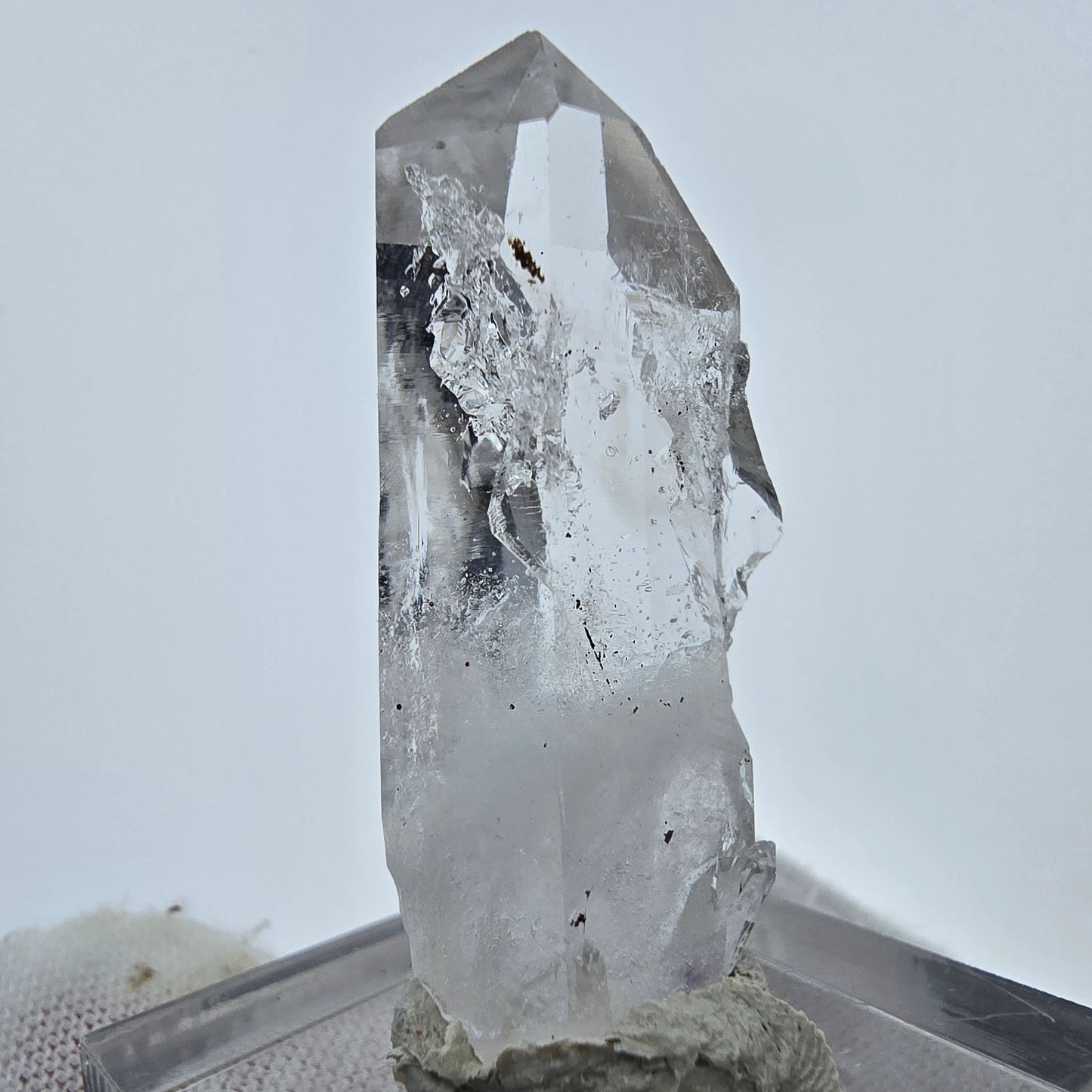Klarer Phantom Hämatit Quarz Kristall Streep Mine, Goboboseb, Namibia 37*15*9mm