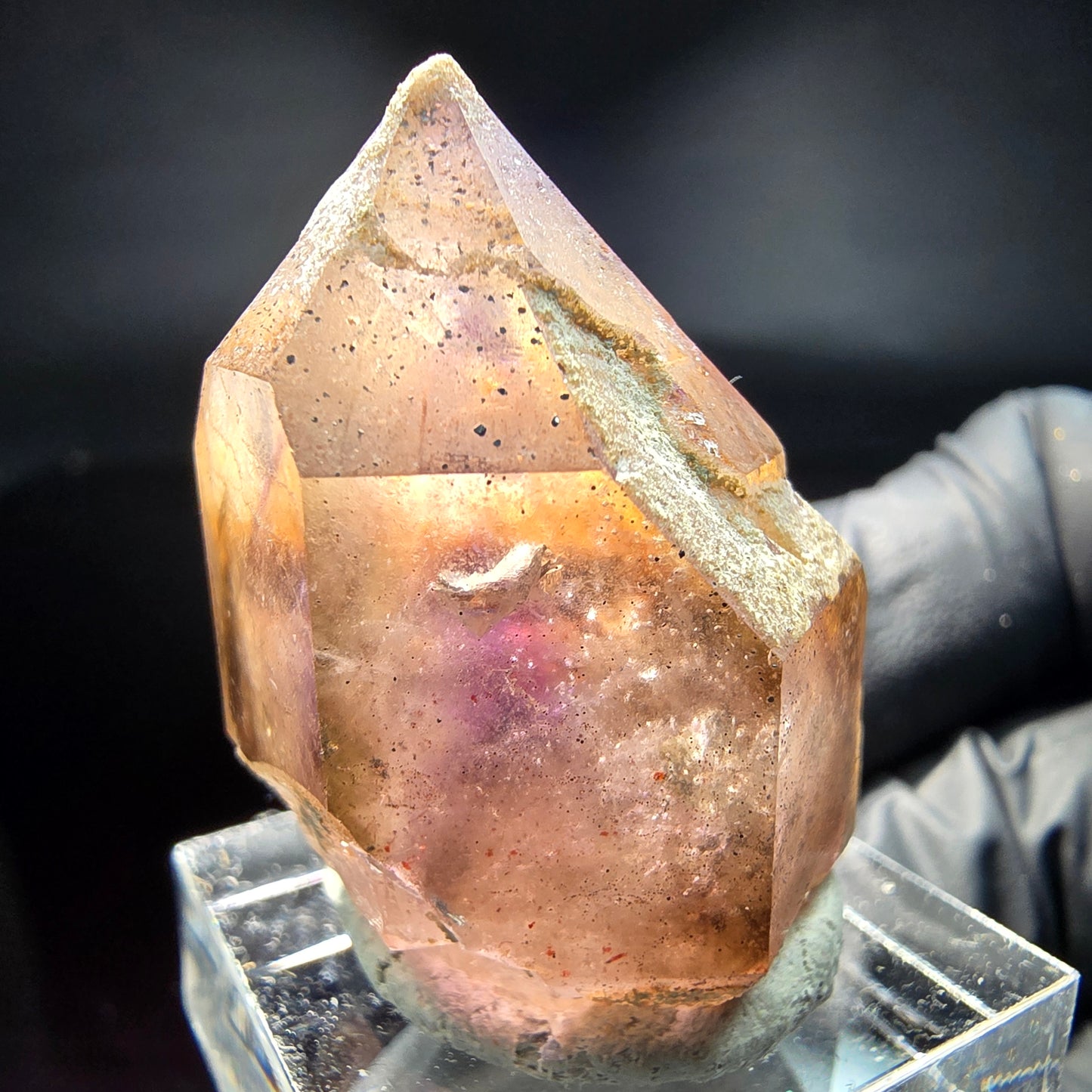 Klare Phantom Amethyst Spitze lila braun Brandberg, Namibia 34*26*23mm Sammlung