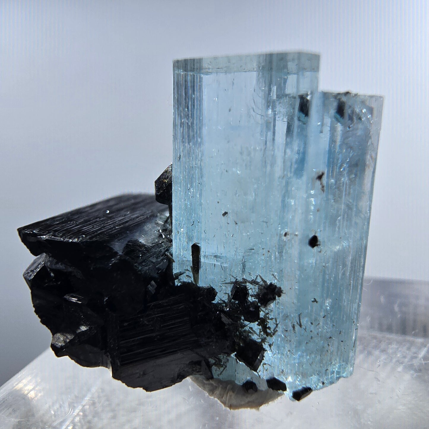 Aigue-marine Setlene, tourmaline Schörl stade Erongo, Namibie 19*21*14mm