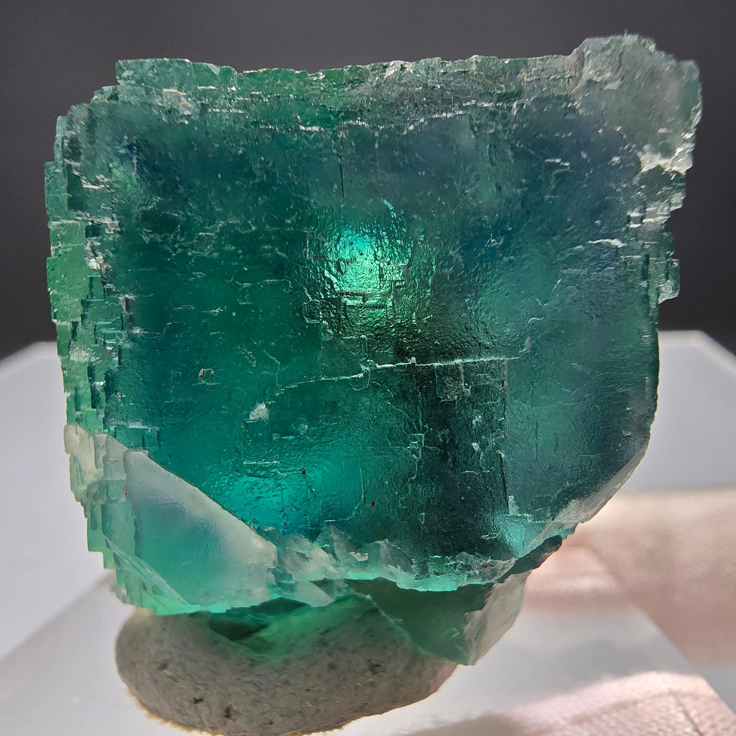 Klare Phantom Fluorit Würfel Stufe grün gelb Okorusu Namibia 47*42*30mm Sammlung