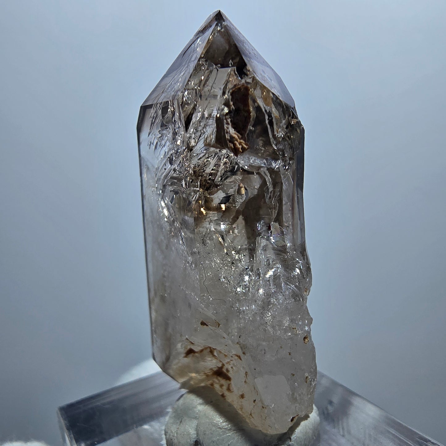 Enhydro Phantom Smoky Quartz Scepter, 2x Bubble Goboboseb, Namibia 40*18*11mm