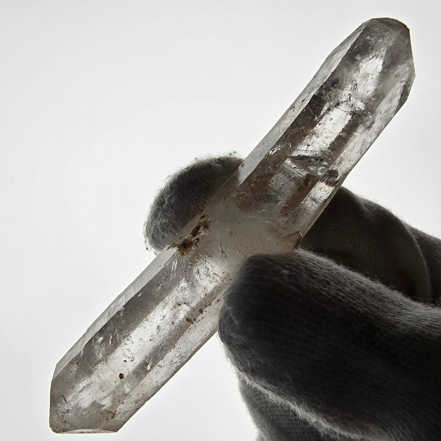 Enhydro Skeleton Smoky Quartz DT Scepter, 1x Bubble Valentine Pocket, Namibia 77*15*12mm