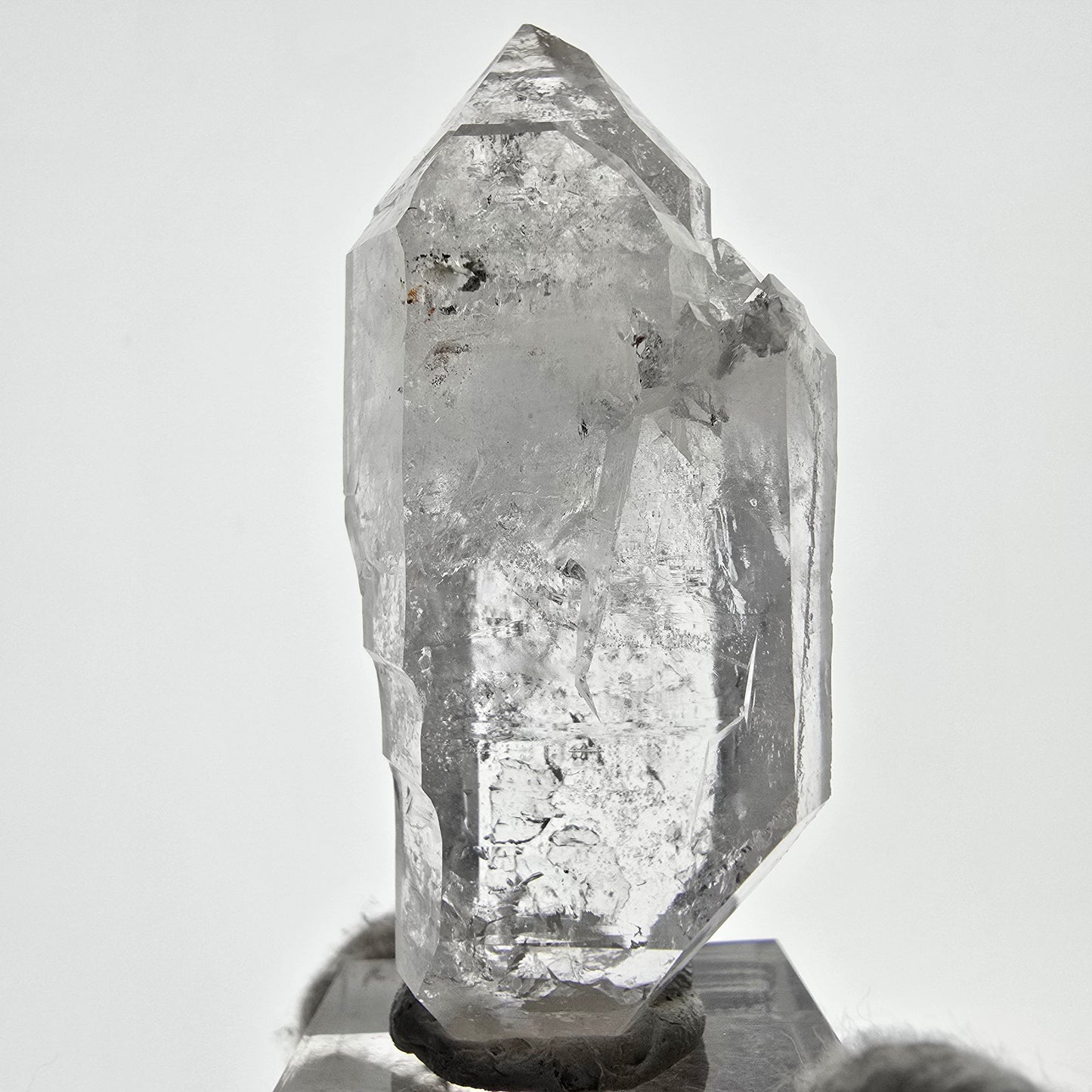 Sceptre de poche Saint-Valentin en quartz fumé fantôme squelette, Namibie 56 x 25 x 16 mm