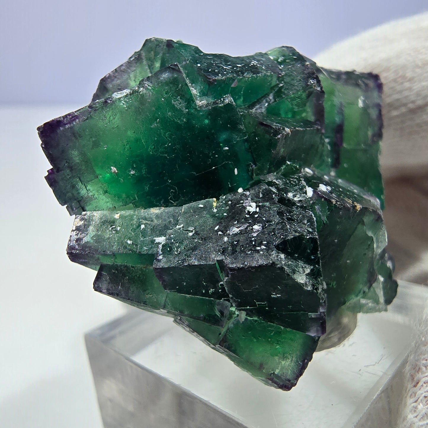 Spécimen de cube de fluorite fantôme parqueté zonal Okorusu, Namibie 42*34*21mm