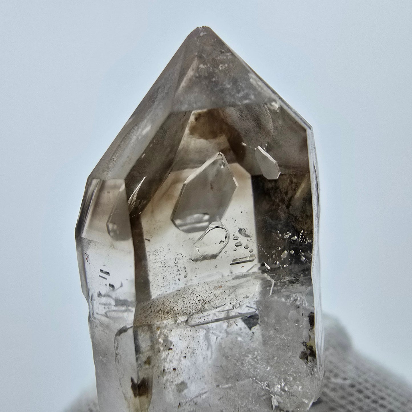 Klarer Phantom Rauchquarz Zepter Kristall Goboboseb, Namibia 42*21*18mm