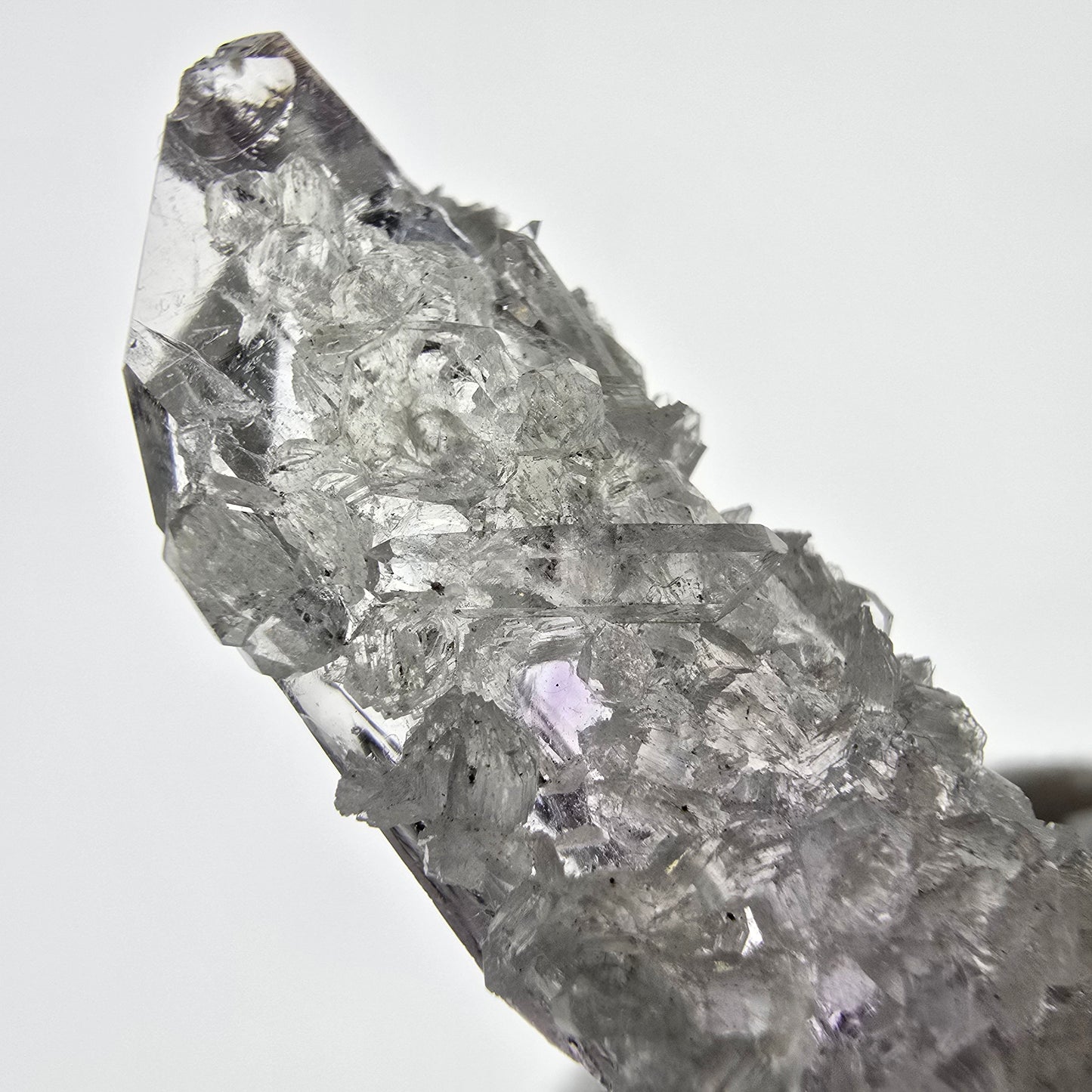 Phantom Amethyst with Analcim, Prehnite Streep Mine, Goboboseb, Namibia 33*15*10mm
