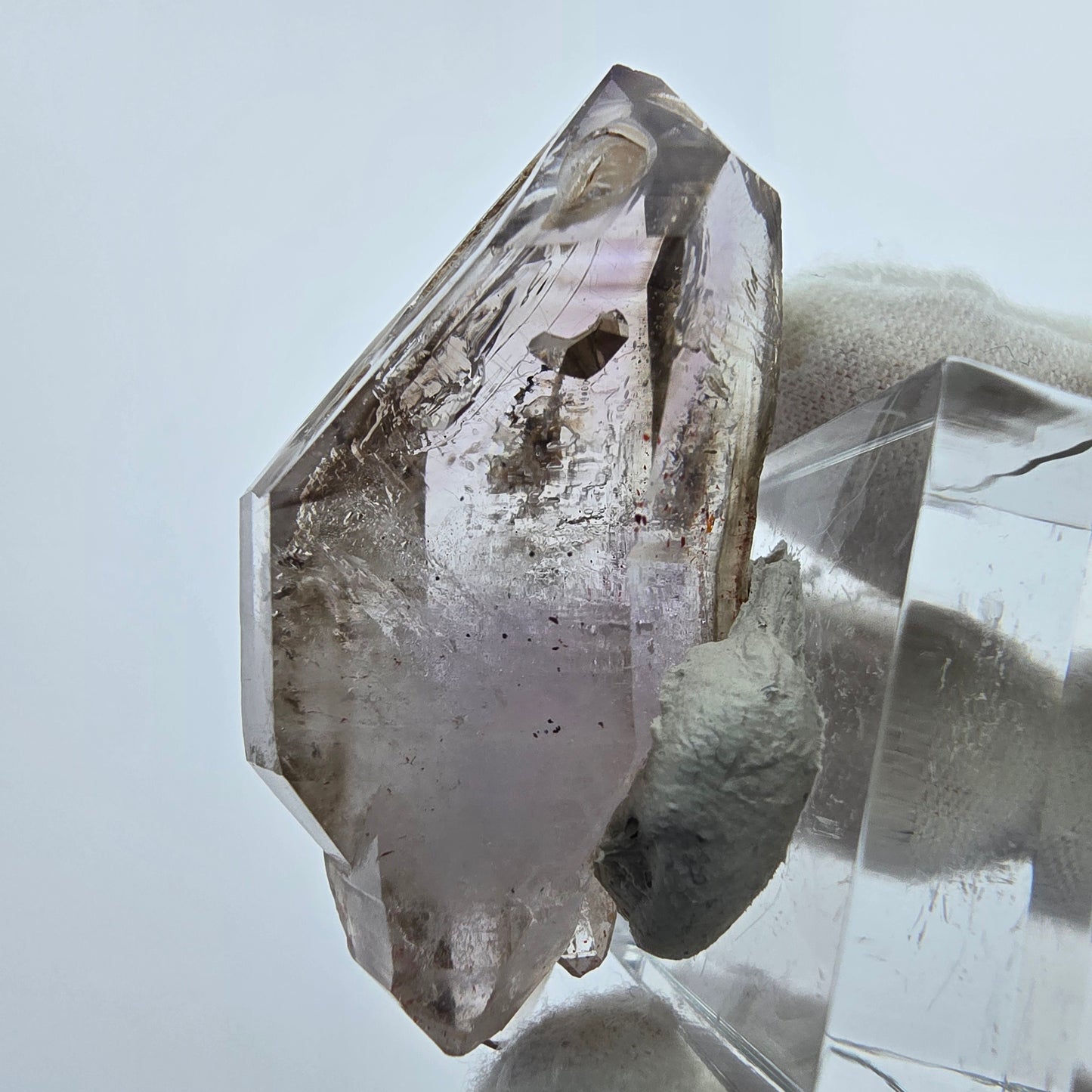 Enhydro Phantom Amethyst DT Zepter, 3x Blase Goboboseb, Namibia 51*22*22mm
