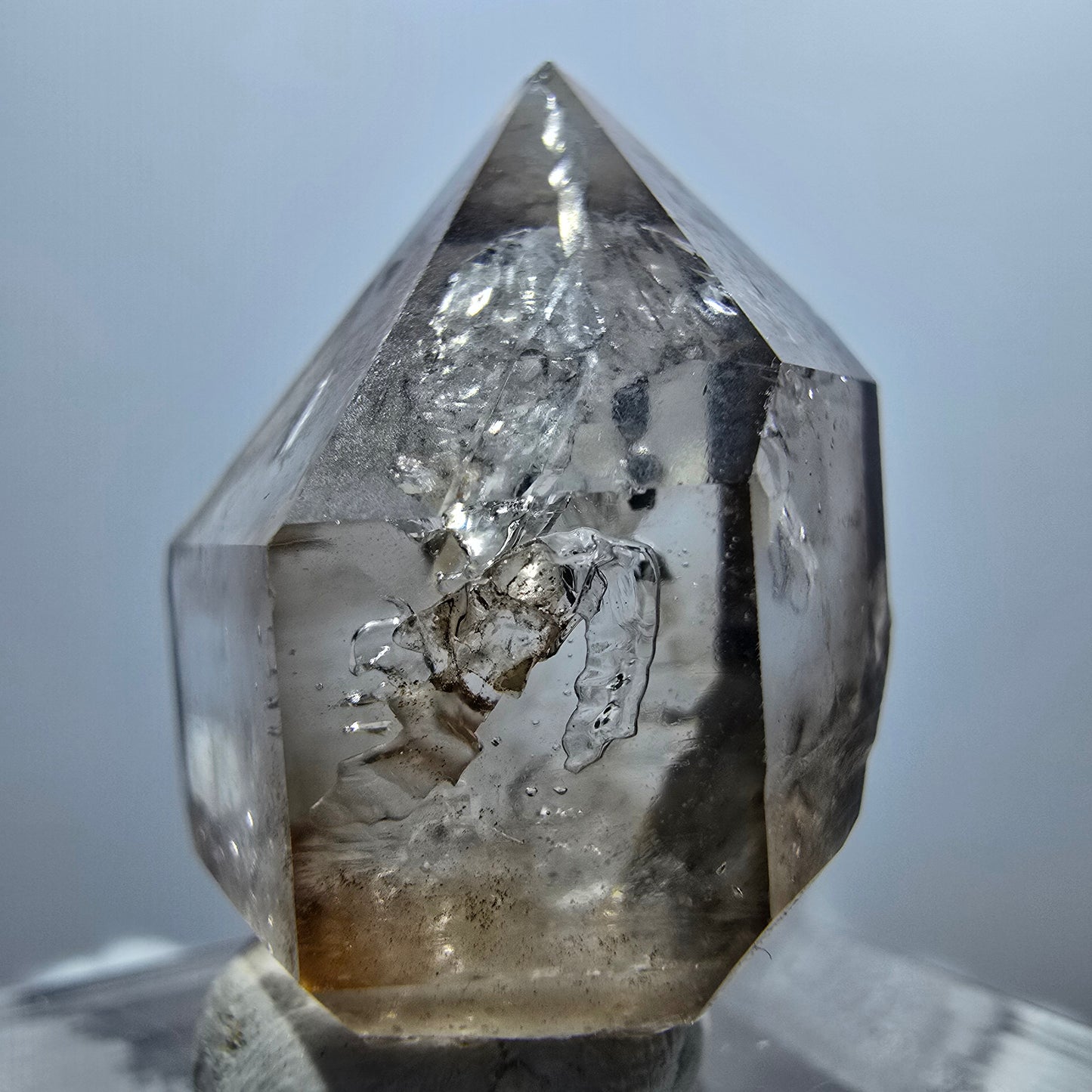 Enhydro Phantom Smoky Quartz Scepter, 1x Bubble Goboboseb, Namibia 24*18*17mm