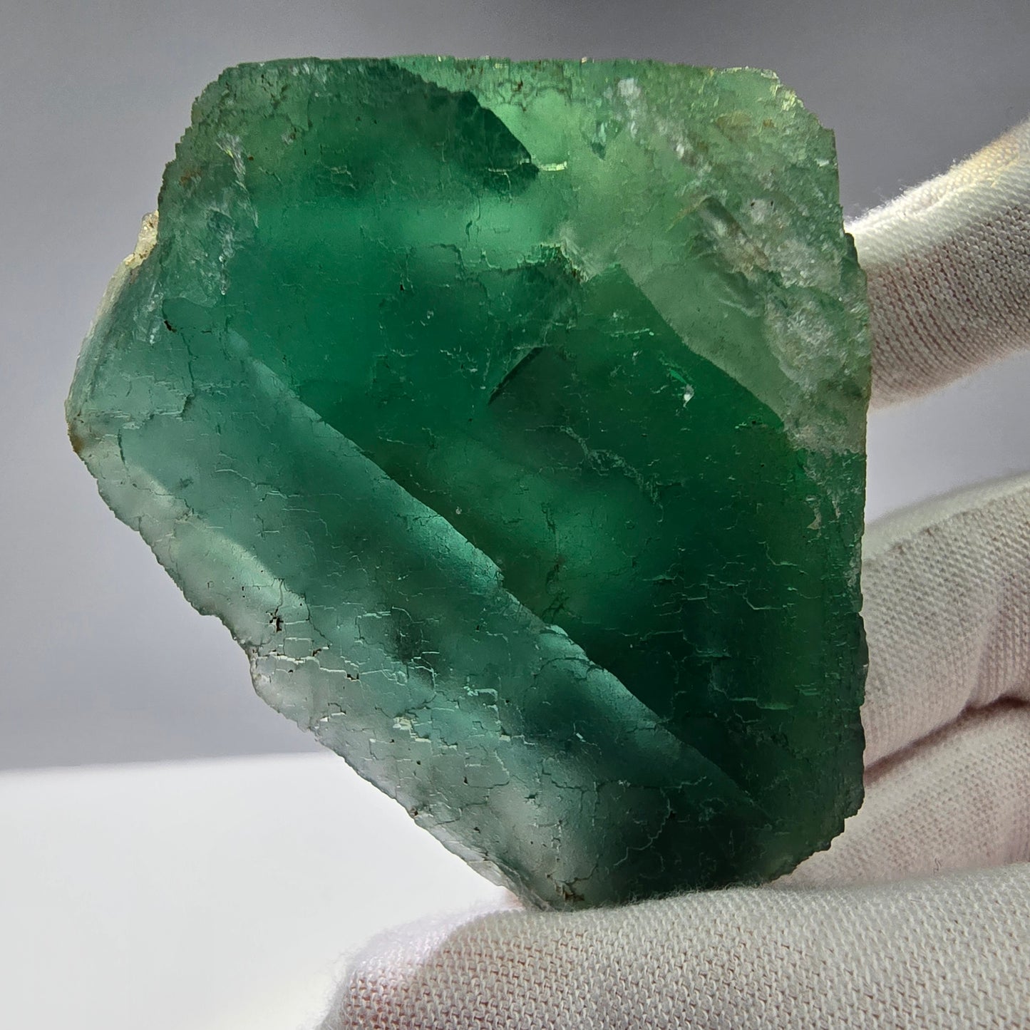 Großer Phantom Fluorit Würfel grün Okorusu, Namibia 67*55*31mm Sammlung