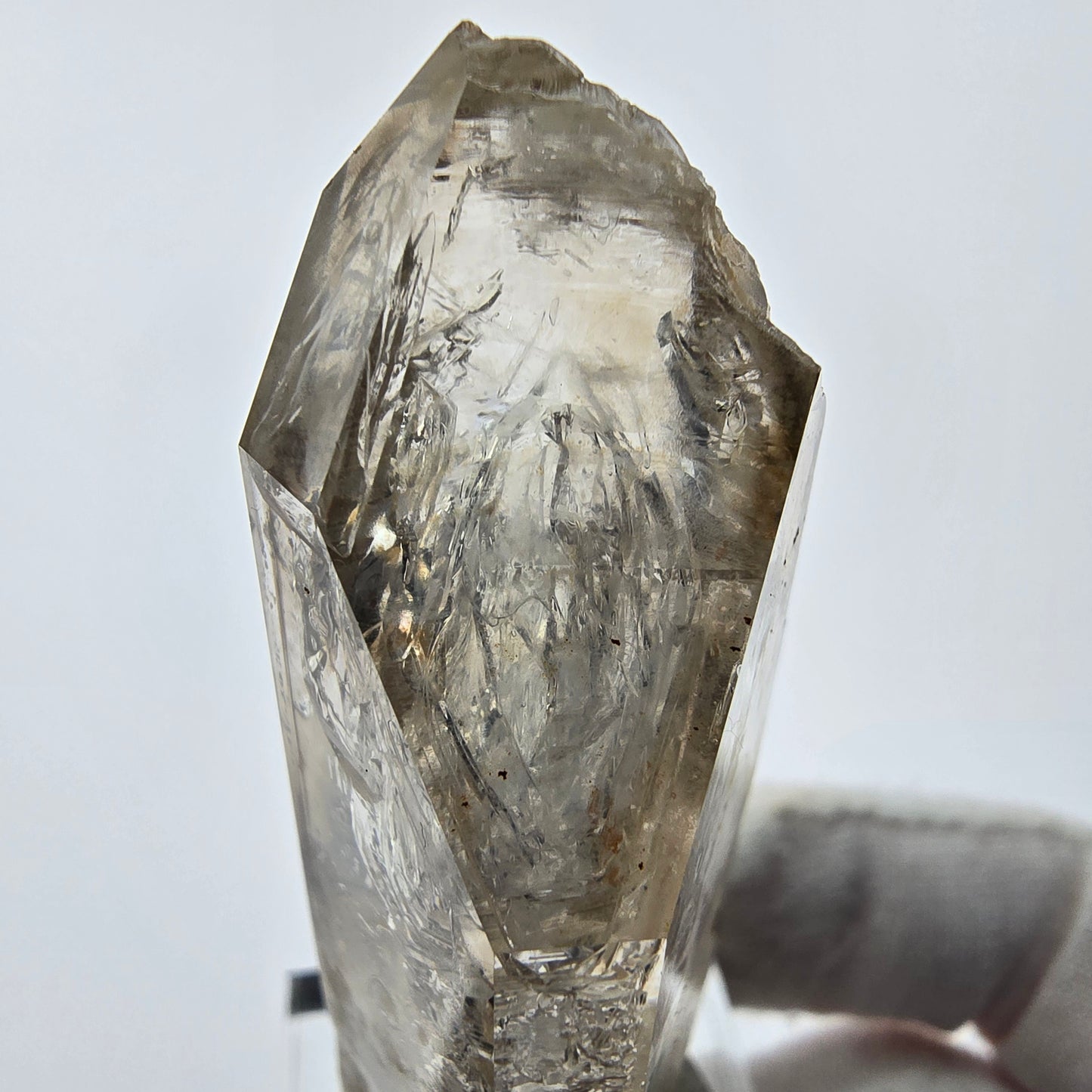 Enhydro Phantom Smoky Quartz Sceptre Tip 1x Bubble Goboboseb, Namibie 60*23*21mm