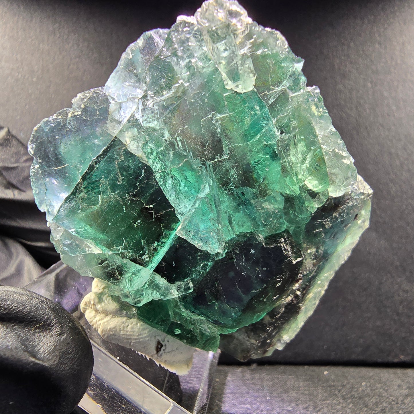 Seltene Phantom Fluorit Stufe grün 48*40*21mm Okorusu, Namibia Sammlung