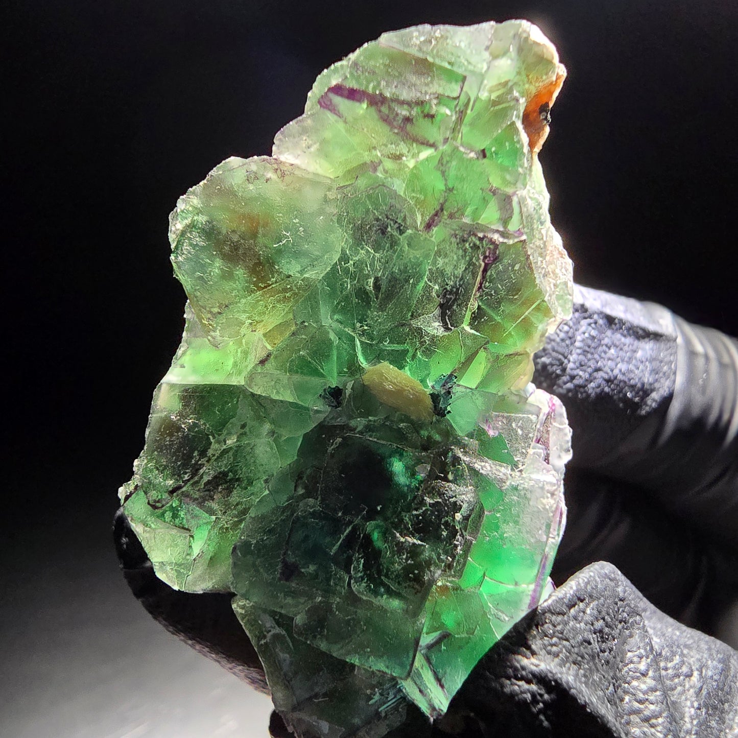 Phantom Fluorit, Muskovit, Schörl Stufe Erongo, Namibia 50*31*19mm Sammlung