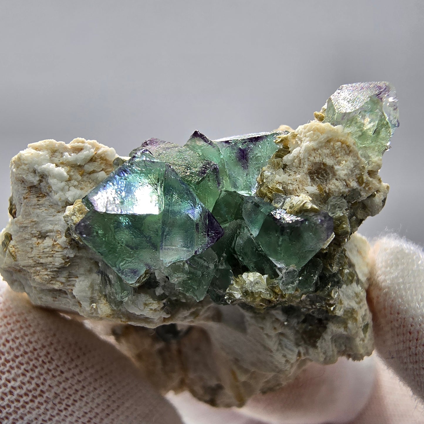 Phantom Fluorit, Orthoklas, Schörl Turmalin Muskovit Erongo, Namibia 47*46*27mm