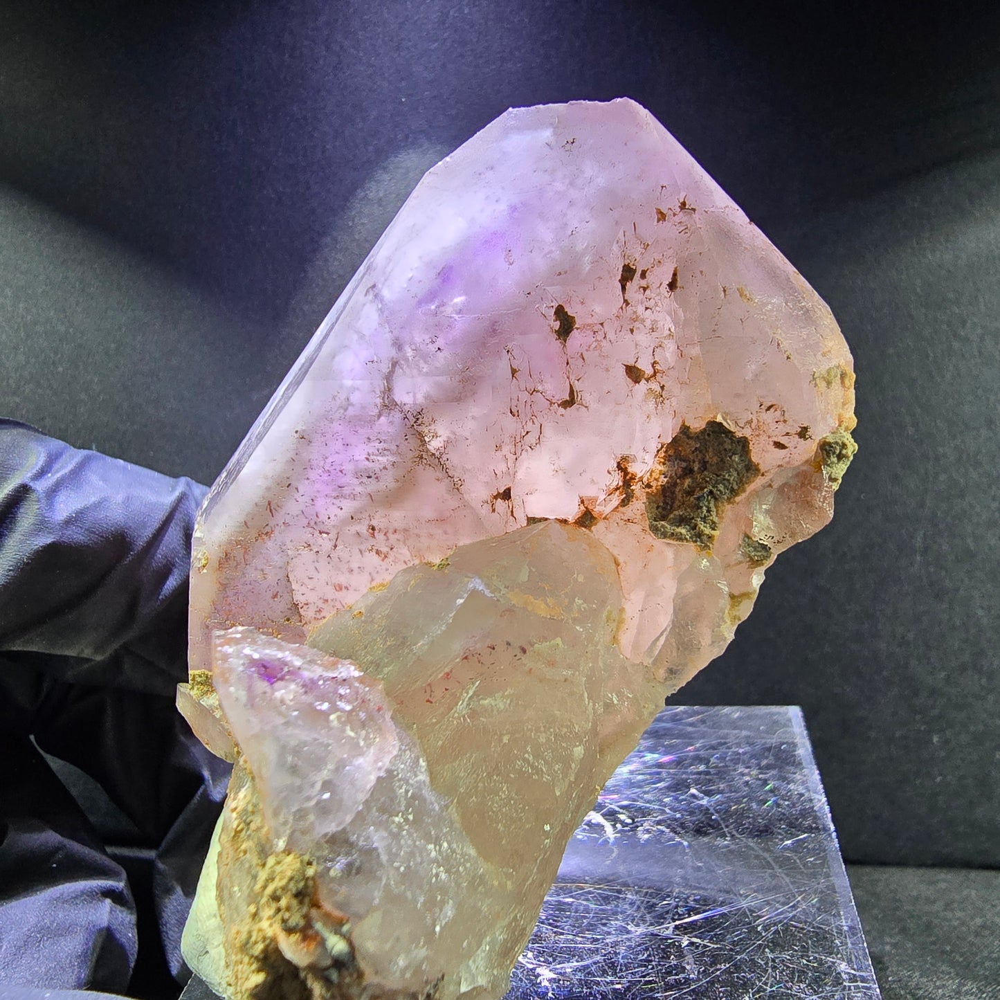 Große Phantom Amethyst Stufe 56*51*54mm Brandberg, Namibia Mineraliensammlung