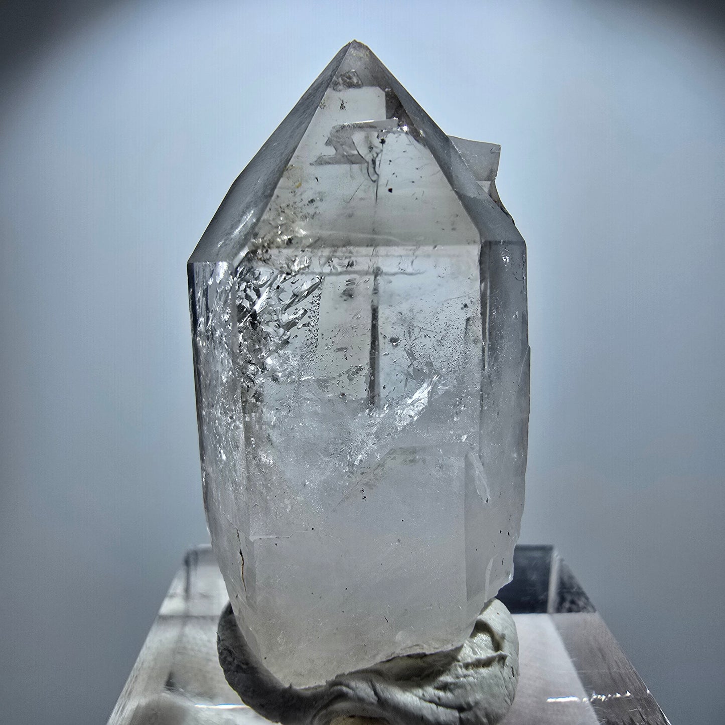 Enhydro Phantom Rauchquarz Zepter, 1x Blase Goboboseb, Namibia 34*19*13mm
