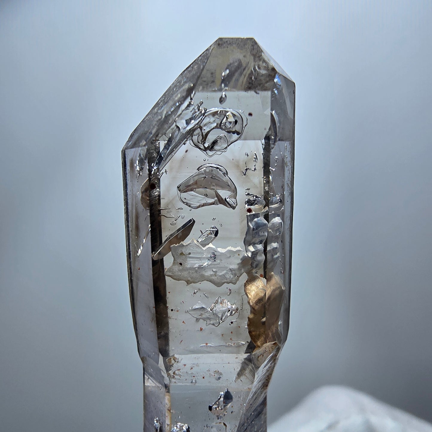 Seltener Phantom Rauchquarz Zepter Kristall Goboboseb, Namibia 53*13*9mm