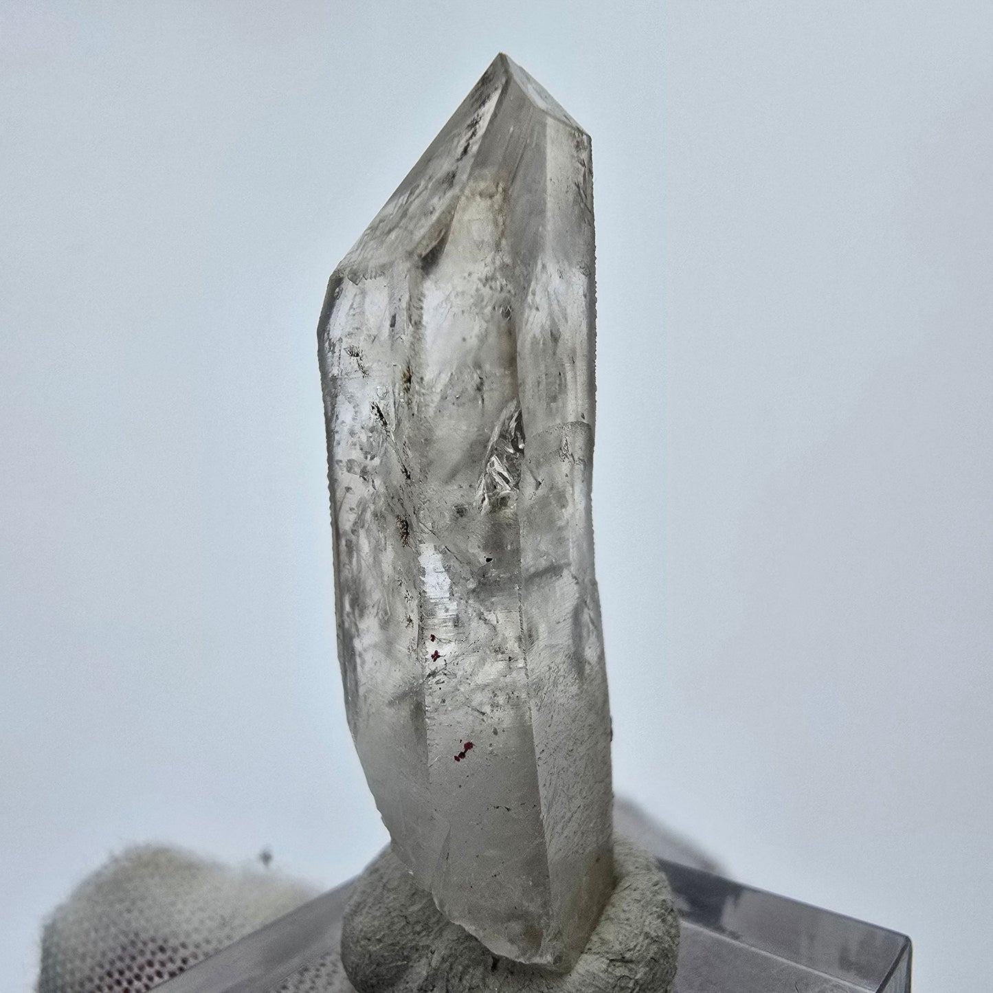 Enhydro Phantom Smoky Quartz Sceptre Tip 2x Bubble Goboboseb, Namibie 44*14*12mm
