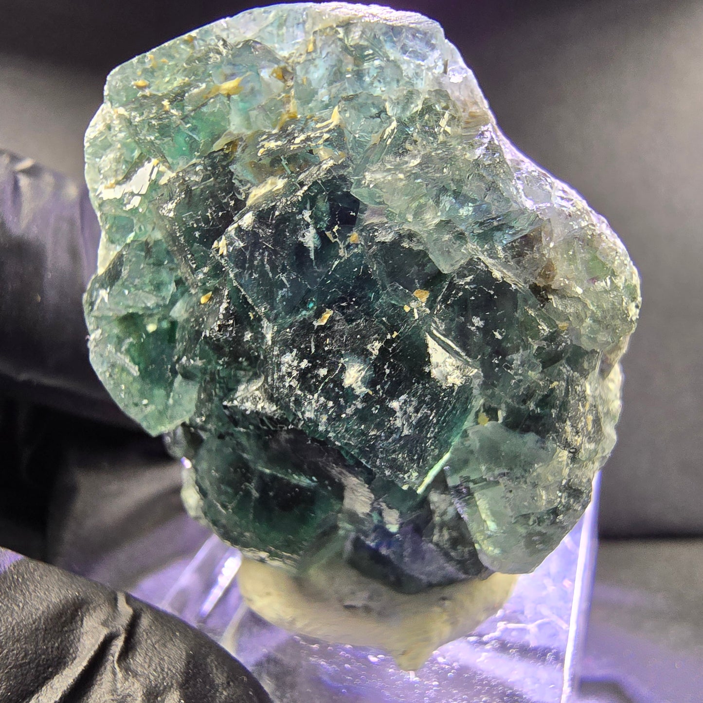 Schöne Phantom Fluorit Würfel Stufe grün 38*34*17mm Okorusu, Namibia Sammlung